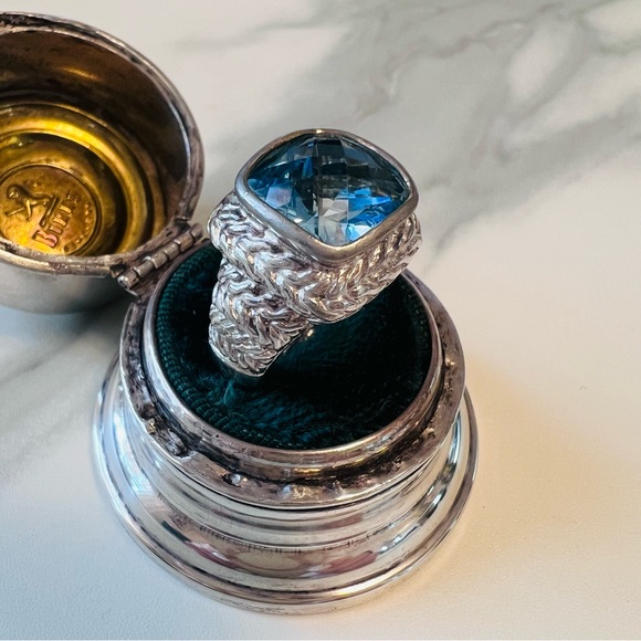 Jewelry - Elegant .925 Sterling Silver and Blue Topaz Ring